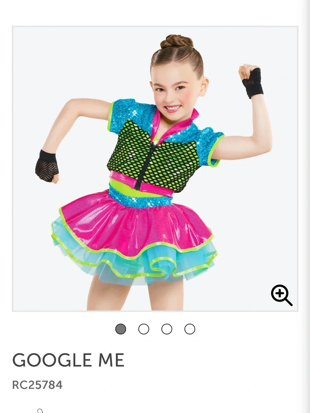 Revolution Neon Pink, Lime & Teal Kids Dance Costume